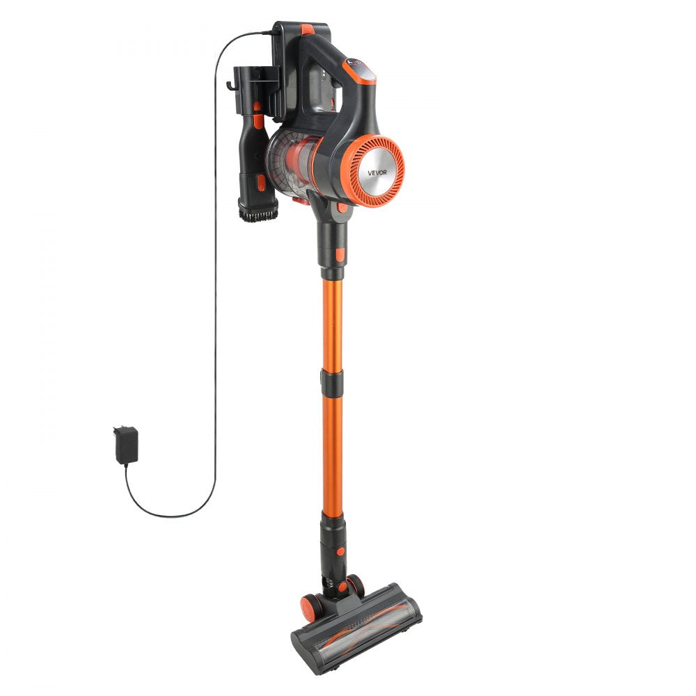 VEVOR Cordless Vacuum Cleaner, 40KPA Max Suction, Rechargeable Anti-Tangle Stick Vacuum with LED Display Screen, Lightweight Handheld Vac with 47mins Runtime for Home, Carpet, Pet Hair, Hard Floor