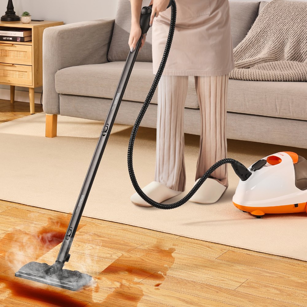 VEVOR Steam Cleaner, Multipurpose Powerful Steamer with 23 Accessories, Steamer Cleaing with Extra-Long Power Cord, 84.55 oz Tank and Portable Handle, for Grout, Tile, Floors, Appliances, Home & Car