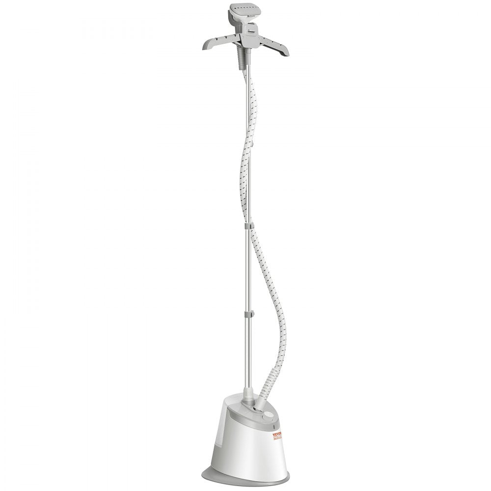 VEVOR Standing Steamer with Foldable Garment Hanger, 0.5Gallon Water Tank for 90 Minutes Continuous Steaming, Heats in 45 Seconds & Auto-Stop with Fabric Brush Aluminum Rod and Easy-roll Wheels
