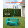 VEVOR Compost Spreader, 24 in Wide Peat Moss Spreader with Push/Tow Handle, 4 Heights Adjustable, Powder-Coated Steel Garden Peat Moss Roller, Heavy Duty Grass Seed Spreaders for Planting Seeding