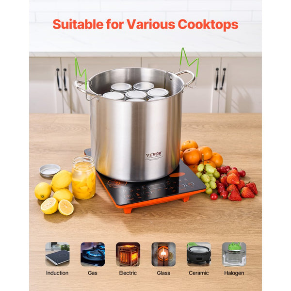 Vevor Waterbath Canner 21 QT Stainless Steel Canning Pot with Rack and ...