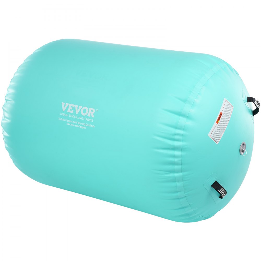VEVOR Air Mat Tumble Track Air Spot, Round Inflatable Air Roller, Air Barrel Gymnastic Equipment with Electric Pump, Tumbling Backbend Trainer for Home Use/Gym/Yoga/Cheerleading/Park/Water, Mint Green