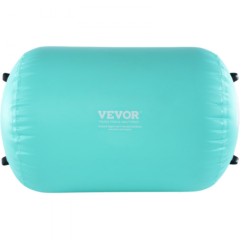 VEVOR Air Mat Tumble Track Air Spot, Round Inflatable Air Roller, Air Barrel Gymnastic Equipment with Electric Pump, Tumbling Backbend Trainer for Home Use/Gym/Yoga/Cheerleading/Park/Water, Mint Green