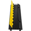 VEVOR 3 Channel Rubber Cable Protector Ramp 1.2 x 1.2 Inch Channel Heavy Duty Cable Wire Cord Cover Ramp Speed Bump Driveway Hose Cable Ramp Protector