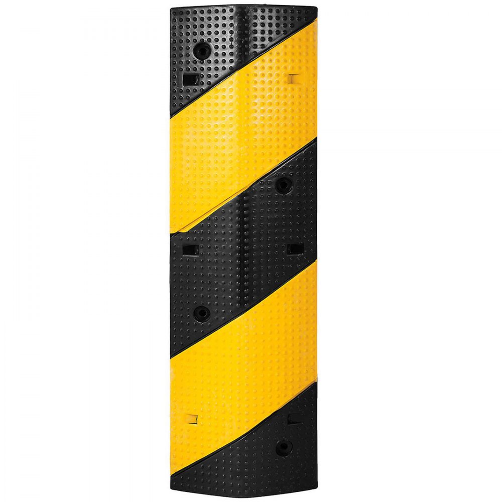 VEVOR Modular Rubber Traffic Speed Bump 2 Channel Cable Protector Ramp