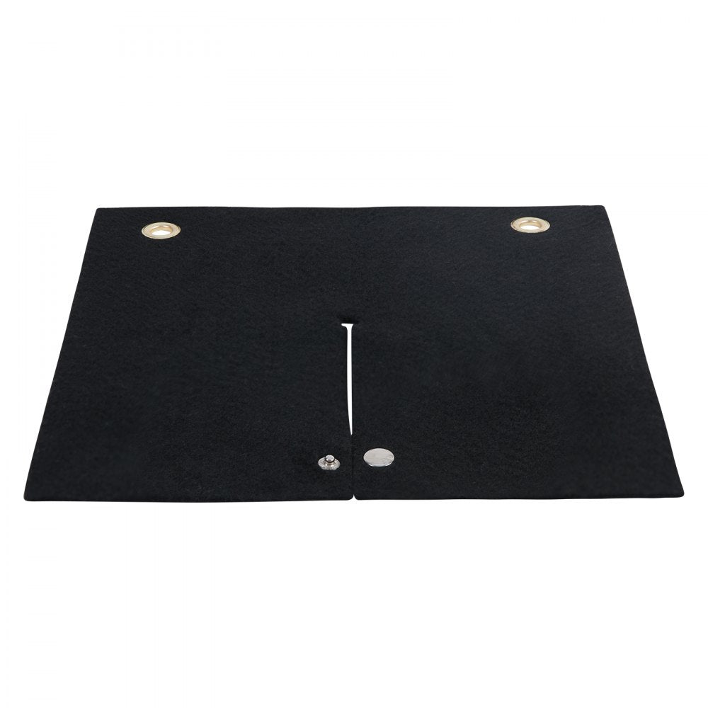VEVOR Welding Blanket, 12" x 12" Carbon Fiber Heat Shield Welding Mat, Up To 1800°F Heat Resistant, Flame Protector Pad Plumbing Hole Propane Torch, Soldering Pad with Metal Grommets for Copper Pipe