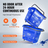 VEVOR Shopping Baskets, 6PCS, 39L Shopping Carts with Handles, Plastic Rolling Shopping Basket with Wheels, Large Portable Shopping Basket Set for Supermarkets, Retail Stores, Grocery Shopping, Blue