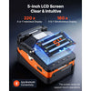 VEVOR Fiber Fusion Splicer 6 Motors with 8s Splicing & 18s Heating, 5200mAh Core Alignment Fibers Optical Splicer, 5" LCD Screen, 3 in 1 Fiber Holder, App Bluetooth Connectivity for SM MM DS NZDS
