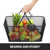 VEVOR Shopping Baskets with Handles, 12PCS, Black Metal Shopping Basket, Portable Wire Shopping Basket, Black Wire Mesh shopping Basket Set for Supermarkets, Retail Stores, Grocery Shopping, Black