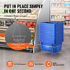 VEVOR Shopping Basket, Set of 12, 24L Durable Plastic Grocery Basket with Handle and Stand, 16.73 x 11.61 x 8.86 inch Portable Shop Basket Bulk Used for Retail Store Supermarket Grocery Shopping, Blue