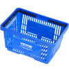 VEVOR Shopping Basket, Set of 12, 24L Durable Plastic Grocery Basket with Handle and Stand, 16.73 x 11.61 x 8.86 inch Portable Shop Basket Bulk Used for Retail Store Supermarket Grocery Shopping, Blue