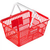 VEVOR Shopping Basket, Set of 20, 21L Durable Plastic Grocery Basket with Handle and Stand, 16.5 x 11.8 x 8.27 inch Portable Shop Basket Bulk Used for Retail Store Supermarket Grocery Shopping, Red
