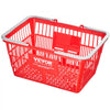 VEVOR Shopping Basket, Set of 12, 21L Durable Plastic Grocery Basket with Handle and Stand, 16.5 x 11.8 x 8.27 inch Portable Shop Basket Bulk Used for Retail Store Supermarket Grocery Shopping, Red