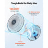 VEVOR Wall Mount Fan, 18 in Wall Mounted Hanging Fan Oscillating, 3-Speed, Long Airflow Distance, Adjustable Rotation Angle, Mechanical Powerful for Industry, Commercial, Garage, Workshop, Gym, Black