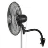 VEVOR Wall Mount Fan, 18 in Wall Mounted Hanging Fan Oscillating, 3-Speed, Long Airflow Distance, Adjustable Rotation Angle, Mechanical Powerful for Industry, Commercial, Garage, Workshop, Gym, Black