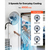 VEVOR Wall Mount Fan, 18 in Wall Mounted Hanging Fan Oscillating, 3-Speed, Long Airflow Distance, Adjustable Rotation Angle, Mechanical Powerful for Industry, Commercial, Garage, Workshop, Gym, 2 Pack