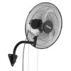 VEVOR Wall Mount Fan, 18 in Wall Mounted Hanging Fan Oscillating, 3-Speed, Long Airflow Distance, Adjustable Rotation Angle, Mechanical Powerful for Industry, Commercial, Garage, Workshop, Gym, 2 Pack