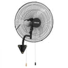 VEVOR Wall Mount Fan, 20 in Wall Mounted Hanging Fan Oscillating, 3-Speed, Long Airflow Distance, Adjustable Rotation Angle, Mechanical Powerful for Industry, Commercial, Garage, Workshop, Gym, Black