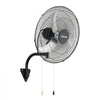 VEVOR Wall Mount Fan, 20 in Wall Mounted Hanging Fan Oscillating, 3-Speed, Long Airflow Distance, Adjustable Rotation Angle, Mechanical Powerful for Industry, Commercial, Garage, Workshop, Gym, Black