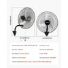 VEVOR Wall Mount Fan, 20 in Wall Mounted Hanging Fan Oscillating, 3-Speed, Long Airflow Distance, Adjustable Rotation Angle, Mechanical Powerful for Industry, Commercial, Garage, Workshop, Gym, 2 Pack