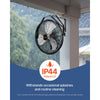 VEVOR Wall Mount Fan, 18 Inch, 3-speed High Velocity Max. 4150 CFM, Waterproof Industrial Wall Fan, Commercial or Residential for Warehouse, Greenhouse, Workshop, Patio, Black, ETL Listed