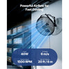 VEVOR 14 Inch Industrial Wall Mount Fan, High Velocity 2473 CFM Outdoor Fan with 3 Speeds, Waterproof IP44 Garage Wall Fan with Aluminum Blades for Workshop, Warehouse, Greenhouse
