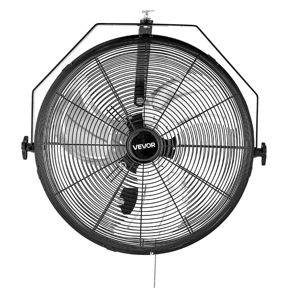 VEVOR 18 Inch Industrial Wall Mount Fan, High Velocity 4000 CFM Indoor Fan with 3 Speeds,  Powerful Motor Garage Wall Fan with Aluminum Blades for Workshop, Warehouse, Greenhouse, Commercial