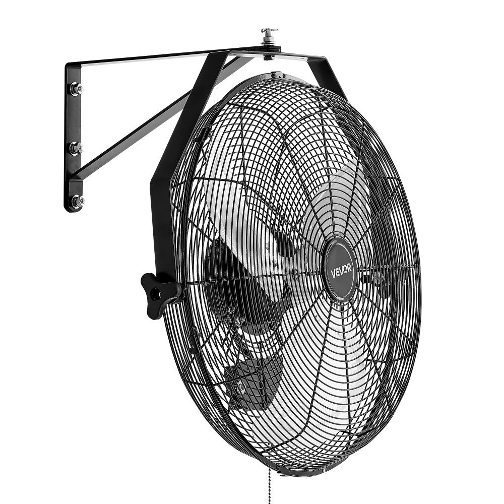 VEVOR 18 Inch Industrial Wall Mount Fan, High Velocity 4000 CFM Indoor Fan with 3 Speeds,  Powerful Motor Garage Wall Fan with Aluminum Blades for Workshop, Warehouse, Greenhouse, Commercial