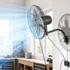 VEVOR Wall Mount Fan, 20 in Wall Mounted Hanging Fan with Oscillating & Mist, Remote, IP44-rated, 3-Speed, 18h Timer, Temperature Control, Powerful for Industry, Commercial, Garage, Workshop, Gym