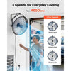 VEVOR Wall Mount Fan, 20 in Wall Mounted Hanging Fan, 3-Speed, Long Airflow Distance, Adjustable Rotation Angle, Mechanical Control, Powerful for Industry, Commercial, Garage, Workshop, Gym, 2 Pack