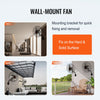 VEVOR Wall Mount Fan, 2 PCS 20 inch Oscillating, 3-speed High Velocity Max. 4000 CFM Industrial Wall Fan for Indoor, Commercial, Residential, Warehouse, Greenhouse, Workshop, Basement, Garage,Black