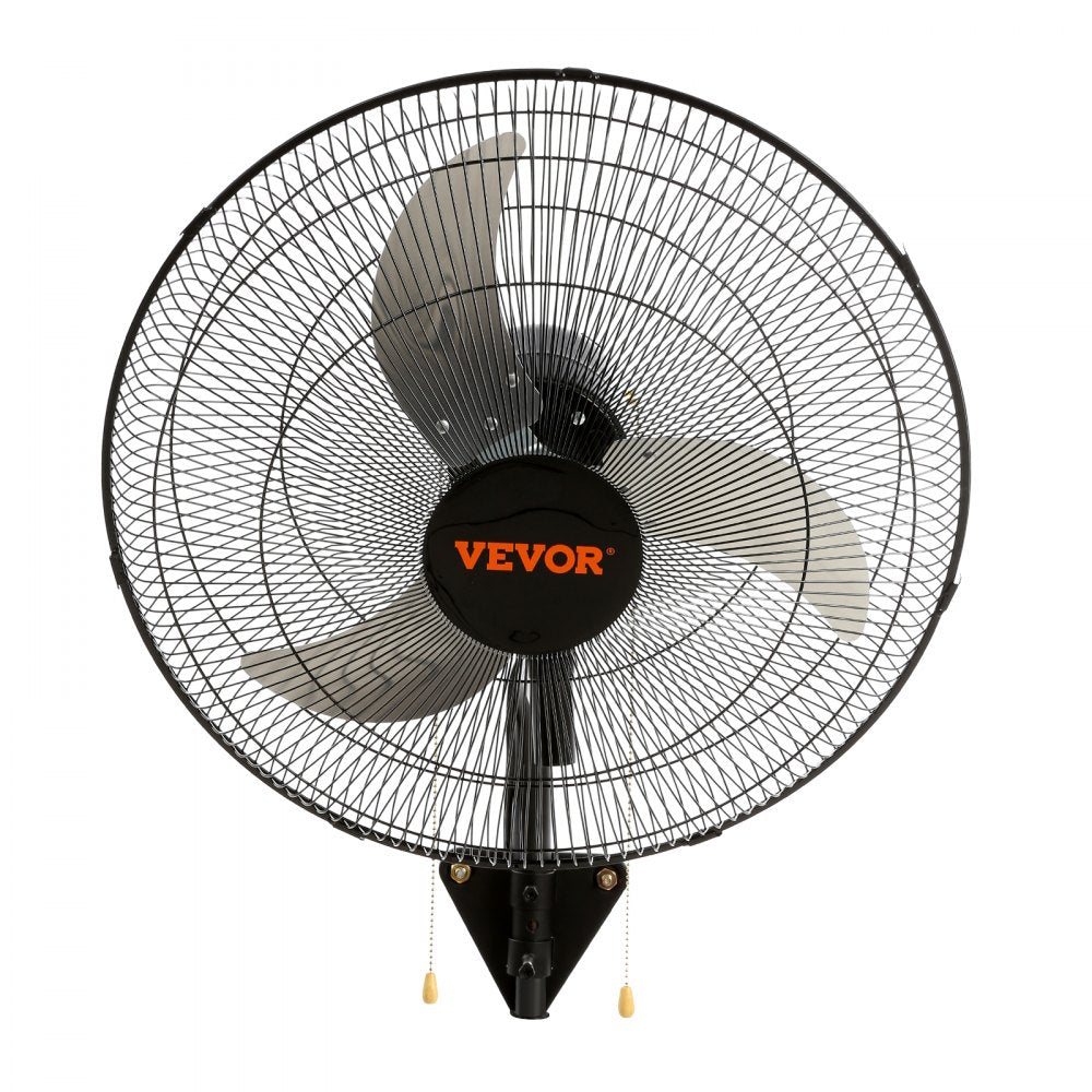 VEVOR Wall Mount Fan, 2 PCS 20 inch Oscillating, 3-speed High Velocity Max. 4000 CFM Industrial Wall Fan for Indoor, Commercial, Residential, Warehouse, Greenhouse, Workshop, Basement, Garage,Black
