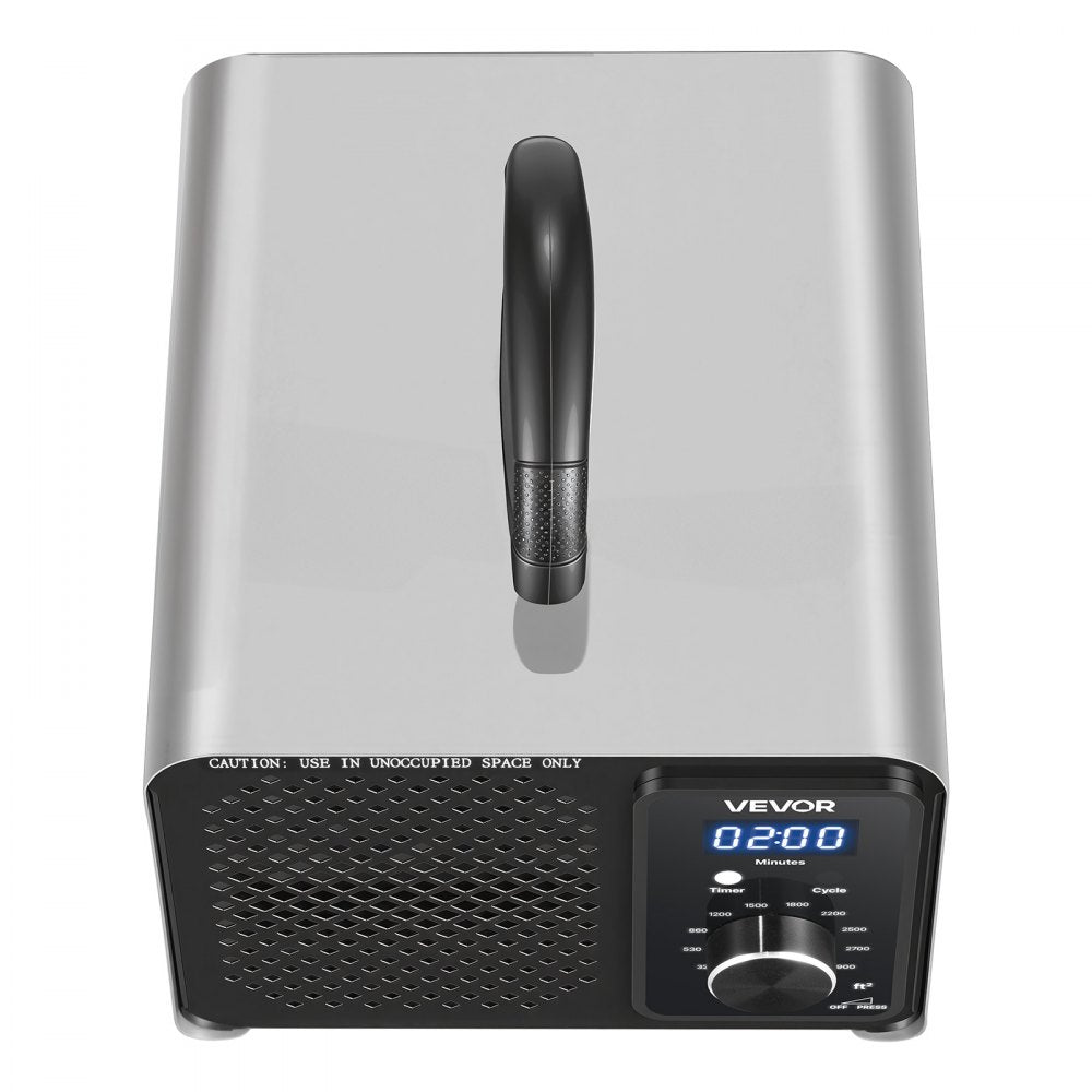 VEVOR Ozone Generator, 36000mg/h Commercial Ozone Machine, 15s Delayed Start & Timer & Rotary Encoder Knob & Odor-Treatment Cycle Mode, Industrial Deodorizer for Car, Smoke Odorss,Up to 3200 sq.ft