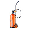 VEVOR Industrial Concrete Sprayer with Wheeled Cart, 3.5 Gallon Stainless Steel Sprayer, Heavy Duty Tri-Poxy Pump Sprayers, 20.5"Wand, 48" & 120"Hoses, 2 Brass Nozzles for Construction, Lawn & Garden