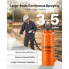 VEVOR Industrial Concrete Sprayer, 3.5 Gallon Stainless Steel Sprayer, Heavy Duty Tri-Poxy Pump Sprayers, 20.5"Wand with Ergonomic Gun Handle, 48"& 120"Hose, 2 Brass Nozzles for Construction, Garden