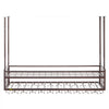 VEVOR Ceiling Wine Glass Rack, 46.9 x 11.8 inch Hanging Wine Glass Rack, 18.9-35.8 inch Height Adjustable Hanging Wine Rack Cabinet, Coppery Wall-Mounted Wine Glass Rack Perfect for Bar Cafe Kitchen