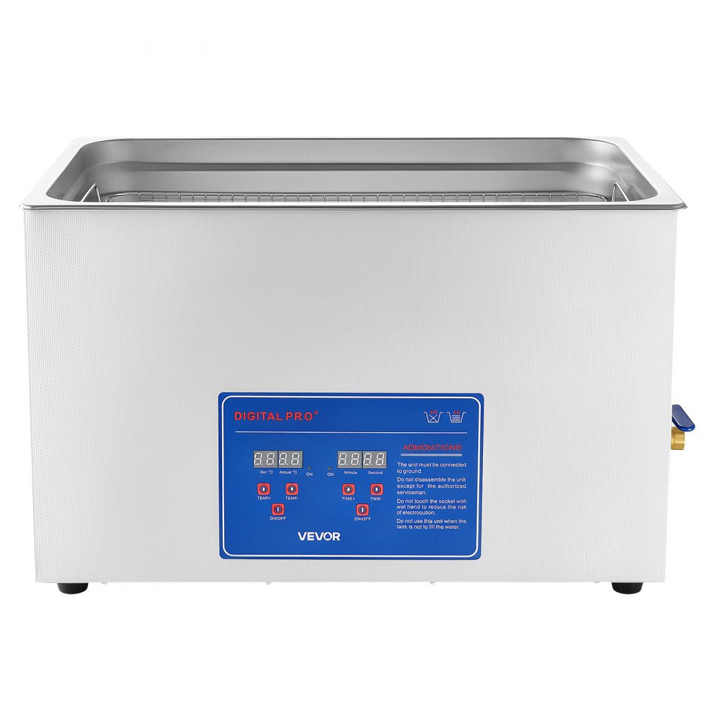 VEVOR Ultrasonic Cleaner 30L-Class Capacity Ultrasonic Parts Cleaner 40kHz, Digital Time and Temp Control, Stainless Steel Ultra Sonic Cleaning Machine with Cleaning Baskets, for Auto Parts, Glasses