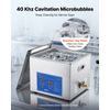 VEVOR Ultrasonic Cleaner 15L-Class Capacity Ultrasonic Parts Cleaner 40kHz, Digital Time and Temp Control, Stainless Steel Ultra Sonic Cleaning Machine with Cleaning Baskets, for Auto Parts, Glasses