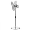 VEVOR Industrial Pedestal Fan, 16 Inch 75-Degree Oscillating Fan, Height Adjustable Standing Fans with 3 Adjustable Speeds, High Power Floor Fans for Office, Silver
