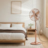 VEVOR 16-Inch High Velocity Pedestal Fan, 1450 CFM Industrial Standing Floor Fan with Handle, 75° Oscillating, 3-Speed Adjustable Height, Metal Made for Commercial, Garage, Workshop, Home, Copper