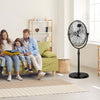 VEVOR Industrial Pedestal Fan, 18 Inch Standing Fan with 45.3 to 57.9 Inches Adjustable Height, Floor Fans with 3 Adjustable Speeds, High Power Fans for Warehouse,Garage,Commercial,Residential, Black