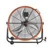 VEVOR Drum Fan, 24 Inch High Velocity Industrial Shop Fan, Heavy Duty Commercial Use Infinitely Variable Speed 7935CFM,360°Adjustable Tilting Industrial Floor Fan for Warehouse,Workshop,Factory
