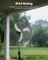 VEVOR 30-Inch High Velocity Pedestal Fan - IP44 rating outdoor use infographic