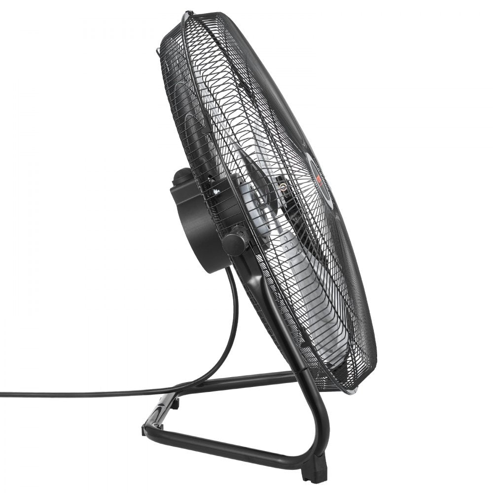 VEVOR Floor Fan, 3 Speeds High Velocity Heavy Duty 18 Inch Industrial Fan, 4000 CFM 360° Adjustable Tilt 19.69 ft/sec Airflow Large Metal Fan, for Home, Gym, Office, Garage, Commercial Shop & Bedroom
