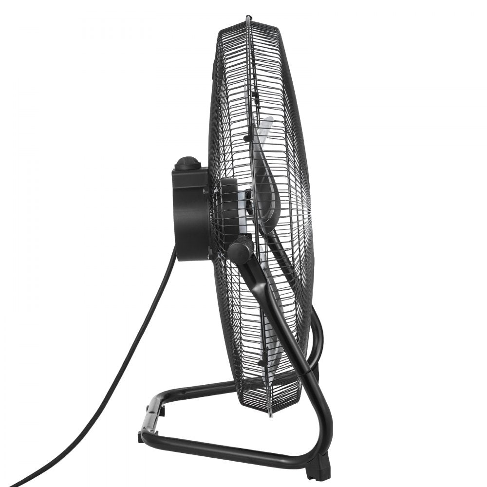 VEVOR Floor Fan, 3 Speeds High Velocity Heavy Duty 18 Inch Industrial Fan, 4000 CFM 360° Adjustable Tilt 19.69 ft/sec Airflow Large Metal Fan, for Home, Gym, Office, Garage, Commercial Shop & Bedroom