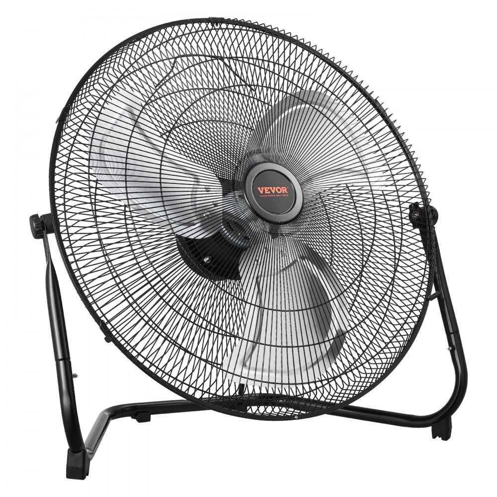 VEVOR 2 PCS Floor Fans, 3 Speeds High Velocity Heavy Duty 20 Inch Industrial Fan, 4800 CFM 360° Adjustable Tilt 21.33 ft/sec Airflow Large Metal Fan, for Gym, Home, Garage, Commercial Shop & Bedroom