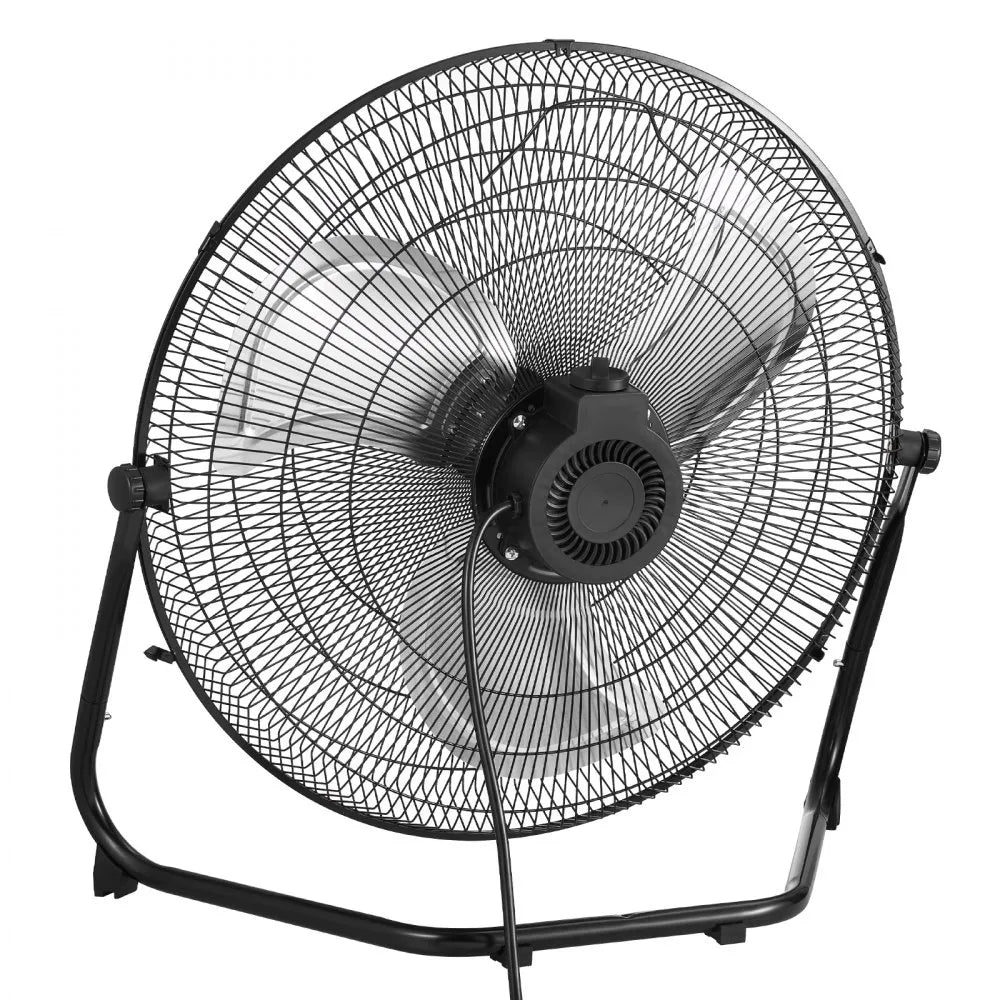 VEVOR Floor Fan, 3 Speeds High Velocity Heavy Duty 20 Inch Industrial Fan, 4800 CFM 360° Adjustable Tilt 21.33 ft/sec Airflow Large Metal Fan, for Home, Gym, Office, Garage, Commercial Shop & Bedroom