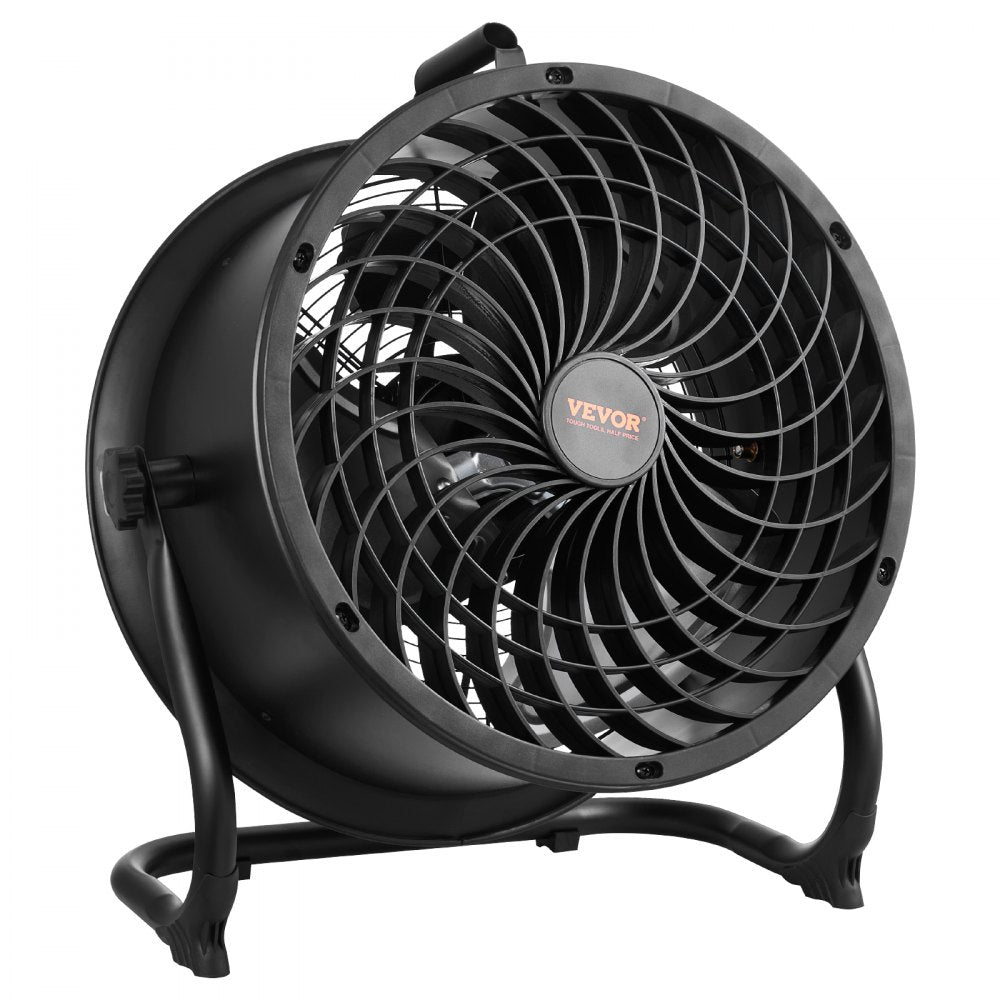 VEVOR Floor Fan, 3 Speeds High Velocity Heavy Duty 14 Inch Industrial Fan, 2520 CFM 360° Adjustable Tilt 23.62 ft/sec Airflow Large Metal Fan, for Home, Gym, Office, Garage, Commercial Shop & Bedroom