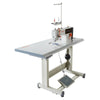 VEVOR Industrial Sewing Machine, 550W Lockstitch Sewing Machine Set with Servo Motor and Table Stand, 5000 SPM High Speed, Metal Frame, LCD Panel, LED Light, for Cotton, Wool, Denim, Leather, Canvas