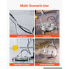 VEVOR 16.5" Pressure Washer Surface Cleaner, Raised Handle, Stainless Steel, Power Washer Attachment with Wheels for Concrete, Patio, Sidewalk, Deck, Driveway, Floor, 4000 Max PSI, 3/8 Quick Connector